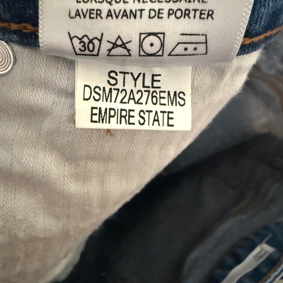 Dear John Gigi Denim Shorts Empire State Medium Blue Frayed Hem Womens Size 27 - Picture 7 of 10